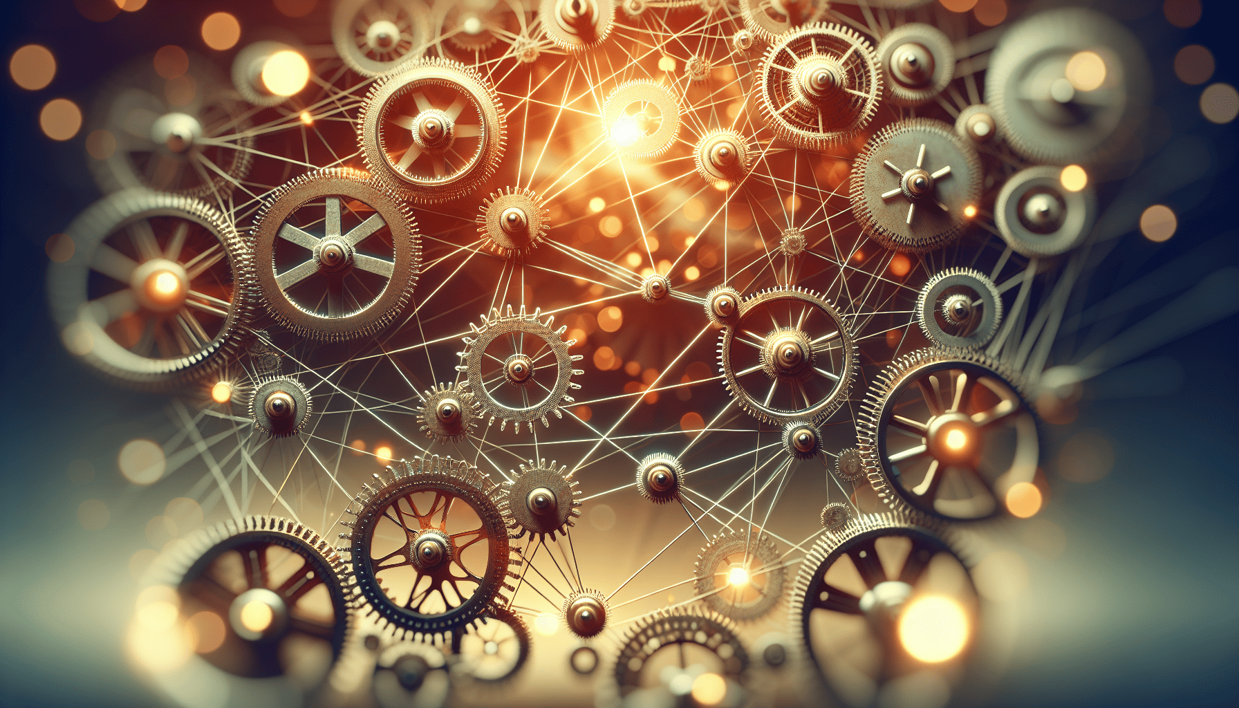 Illustration of interconnected gears symbolizing a systems approach