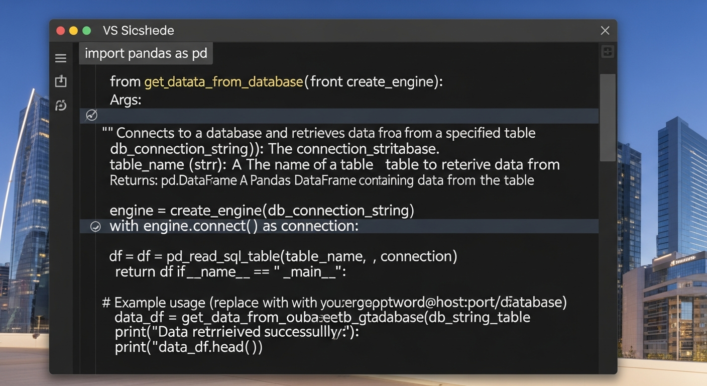 A screenshot of a code editor (like VS Code with a dark theme) showing the Python code block below. The syntax should be highlighted, and the code should look clean and well-formatted. - 